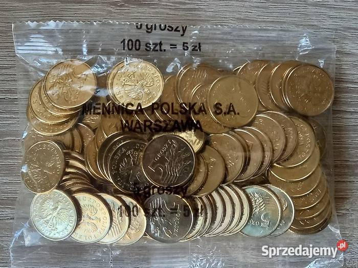 Woreczek menniczy 5 groszy 2007 r Koszalin