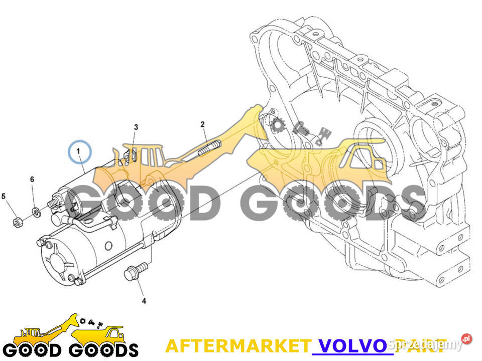 VOLVO ROZRUSZNIK 12V 30 KW L30G 17324098 Władysławów sprzedam