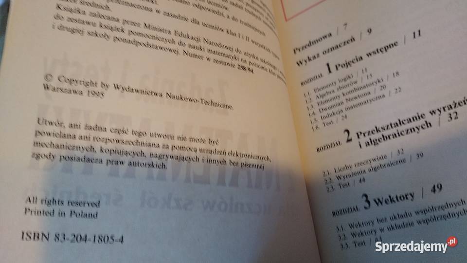 Zadania i testy z matematyki uczniów szkół pomorskie Gdańsk sprzedam