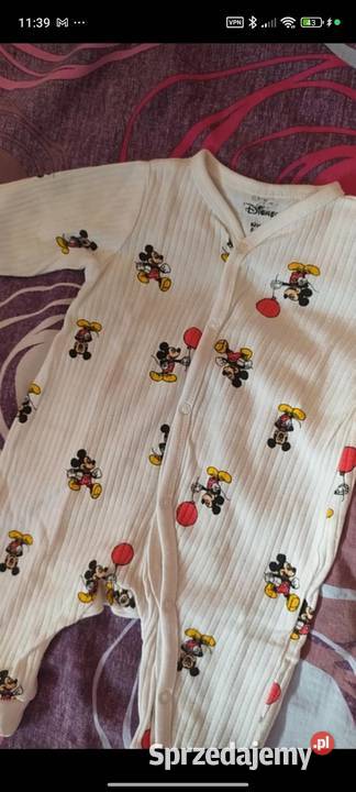 Śliczny nowy pajacyk Disney myszka Mickey unisex uniseks Warszawa