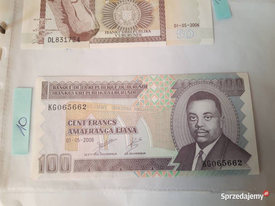 Banknot kolekcjonerski Burundia Ruda Śląska