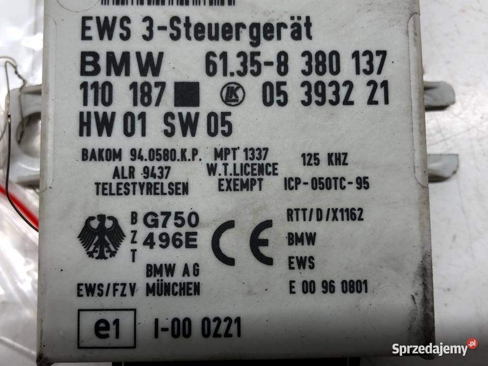 MODUŁ ŚWIATEŁ BMW E39 8380137 9604 STEROWNIK osobowe