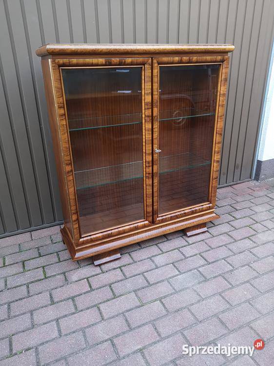 Witryna Biblioteka ARTDECO Orzech Unikat Stara Swarzędz