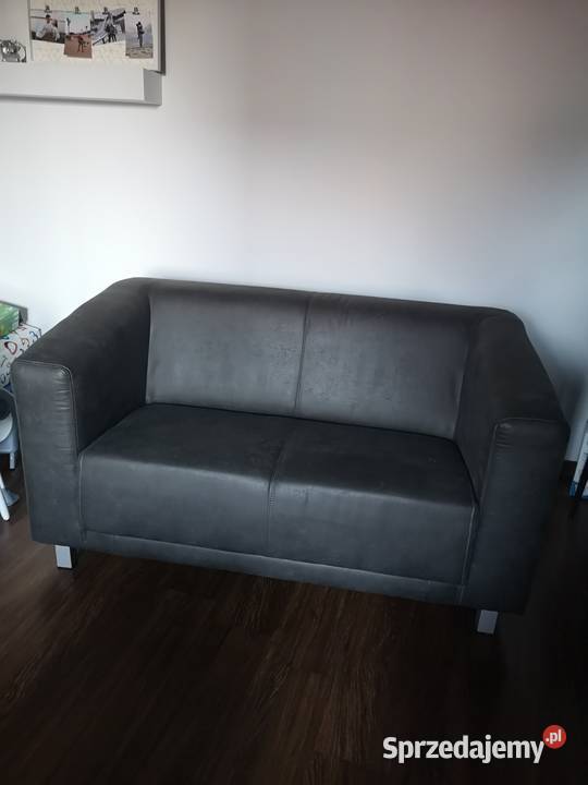 Sofa dwójka nierozkładana z fotelem tkanina sprzedam