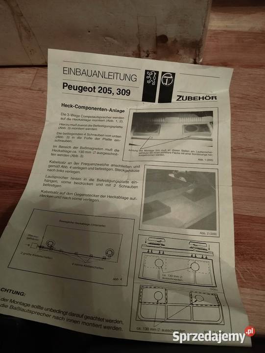 Oryginalne nowe głośniki do peugeot 205309 Moc 0 Poznań