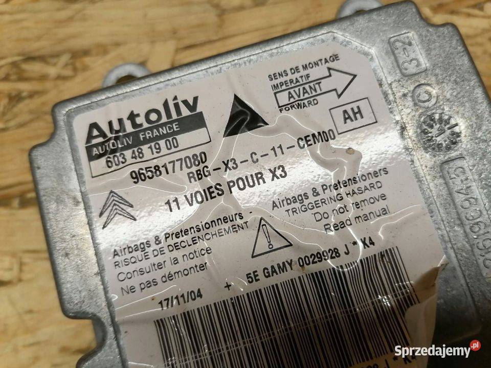 Czujnik Sensor Poduszek Citroen C5 0408 Pleszew