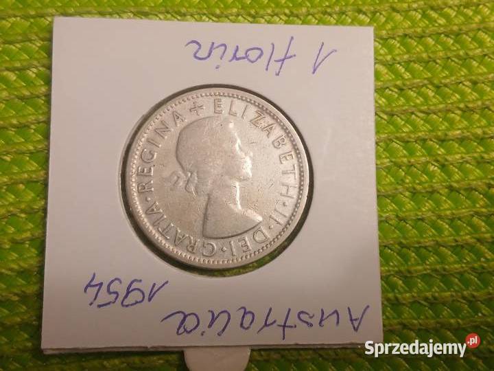 moneta srebrna Australii 1 florin z 1954