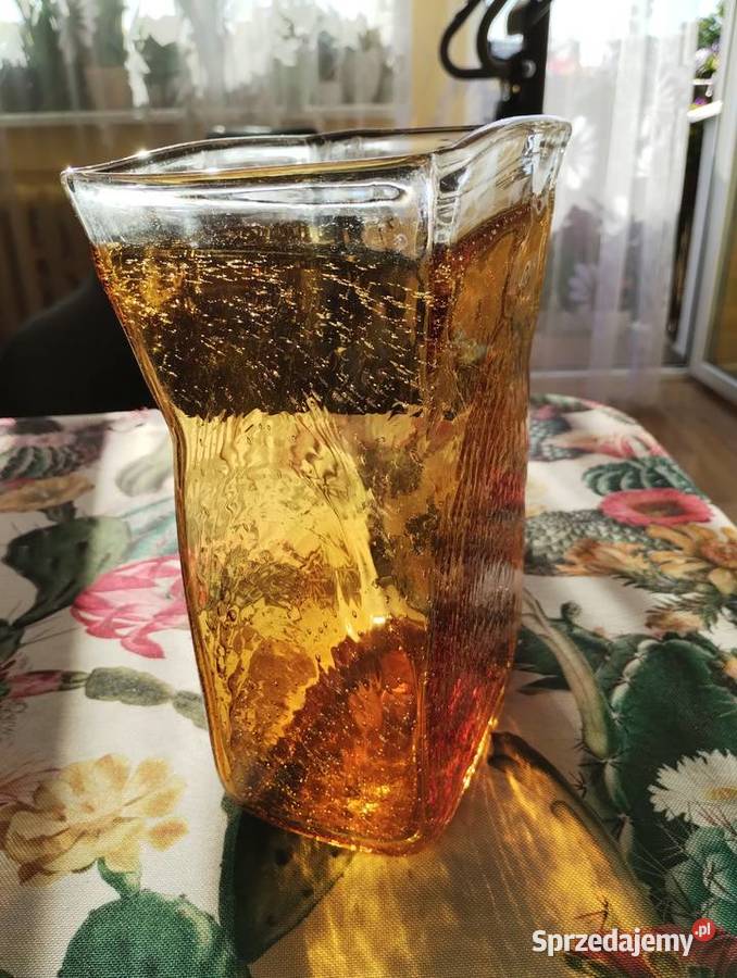 PRL wazon dwukolor antico miodowy pomarańczowy Pozostałe Kutno