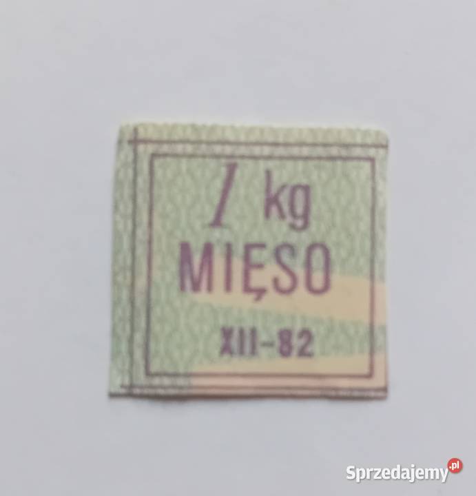 Kartka zaopatrzeniowa na mięso kupon na 1 mięsa Koźminek