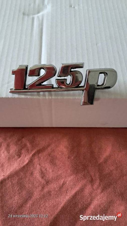 Emblemat Fiat125p metalowy osobowe Kurów