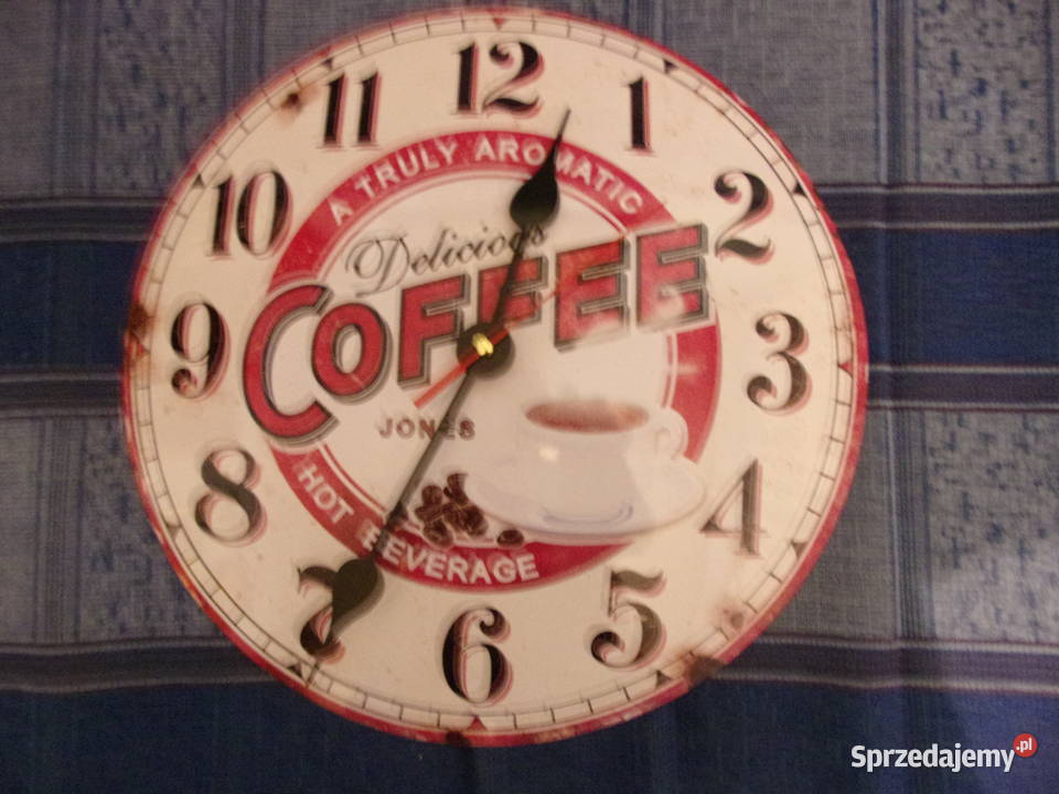 Duży stylowy zegar scienny COFFEE Delicious Warszawa