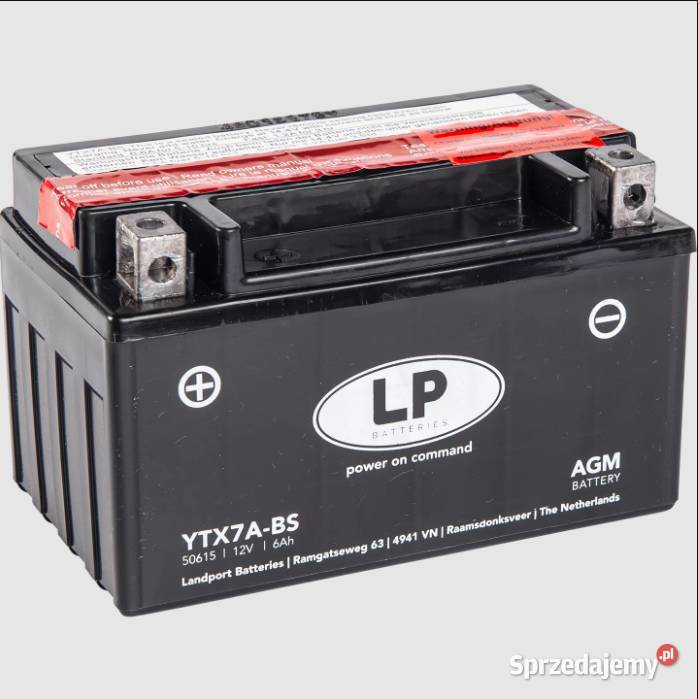 Akumulator motocyklowy Landport YTX7ABS 12V 6Ah Układ elektryczny, zapłon Kalisz