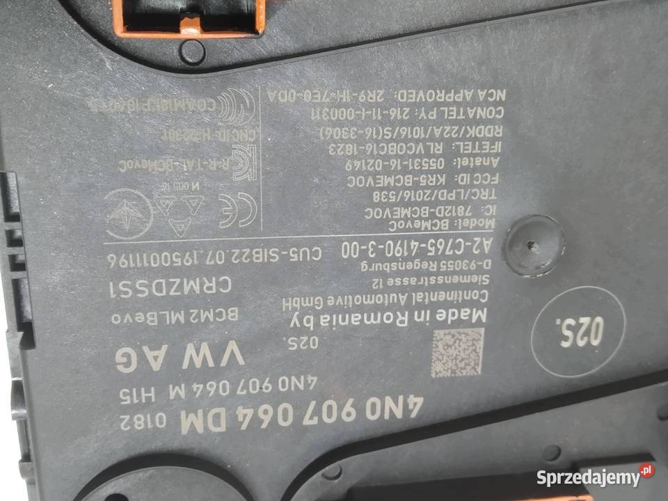 MODUŁ KOMFORTU 4N0907064DM BCM2 MLBEVO Audi A6 V sprzedam