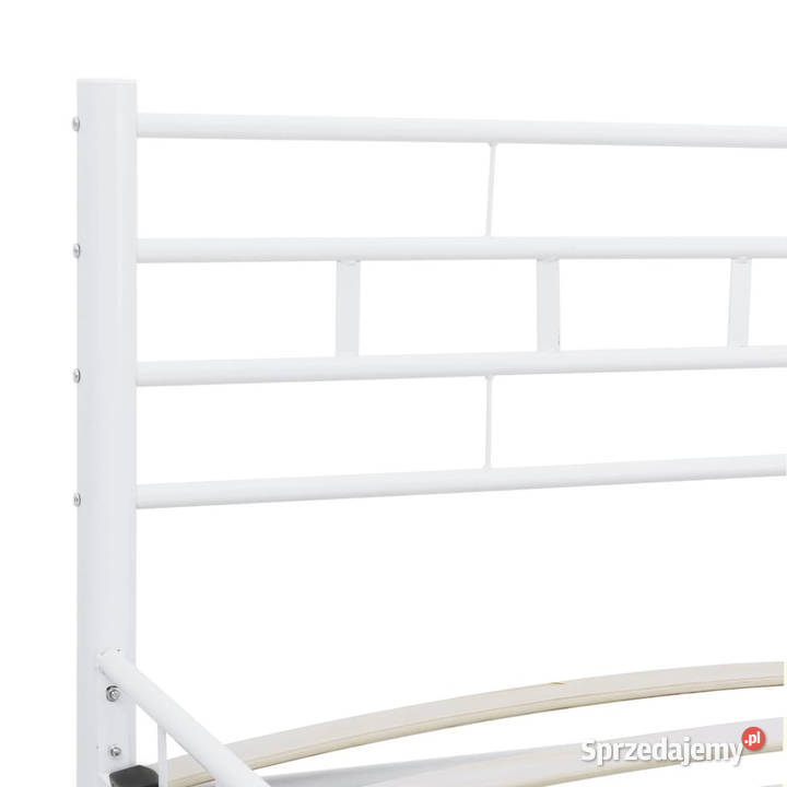 Łóżko Metalowe Białe Rama Łóżka Ze Stelażem 210cm sprzedam