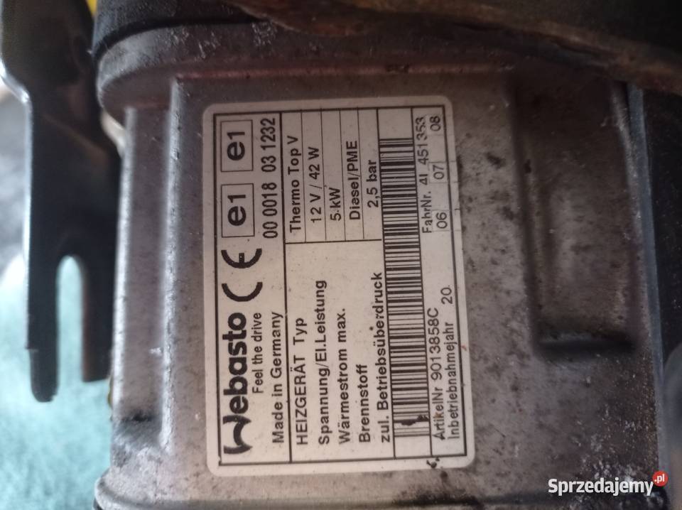 Webasto thermo top V ogrzewanie postojowe Touran Włocławek