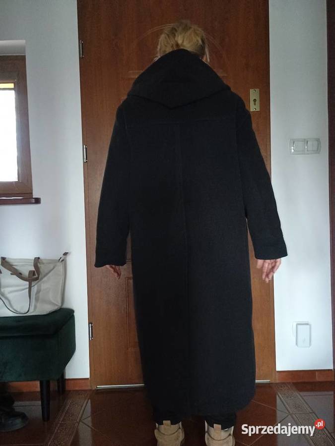 Kaszmirowy płaszcz czarny dlugi Inny wzór Bytom Odrzański