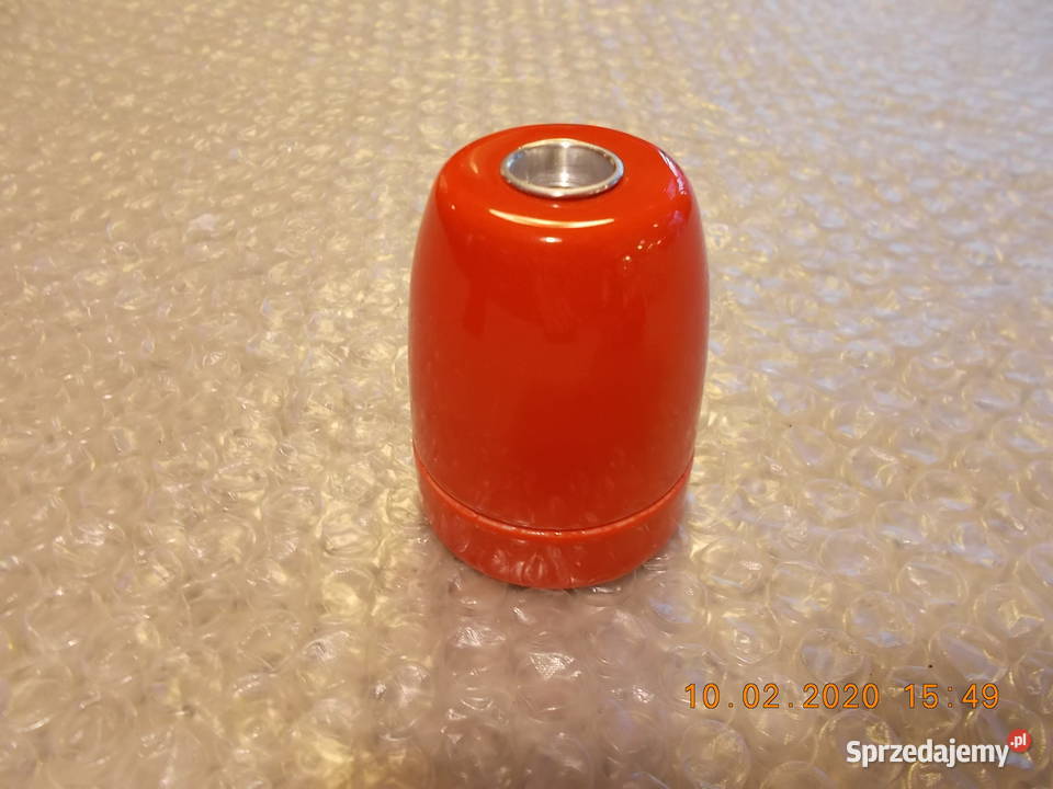 OPRAWKA PORCELANOWA CZERWONA E27 styl LOFT PAJĄK Warszawa