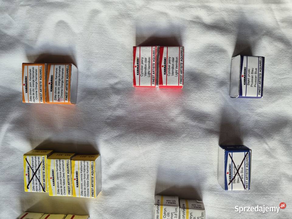 Farby akwarelowe Karmański nowe kostki 25 sztuk Brzesko