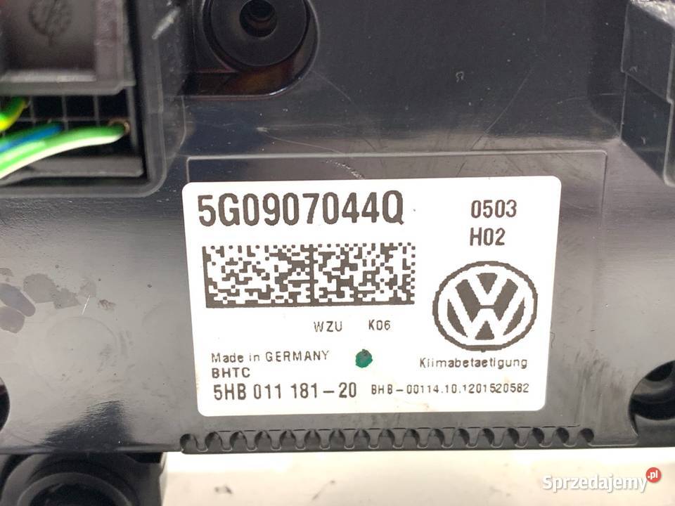 PANEL STEROWANIA NAWIEWU VW GOLF VII 5G0907044Q Części samochodowe