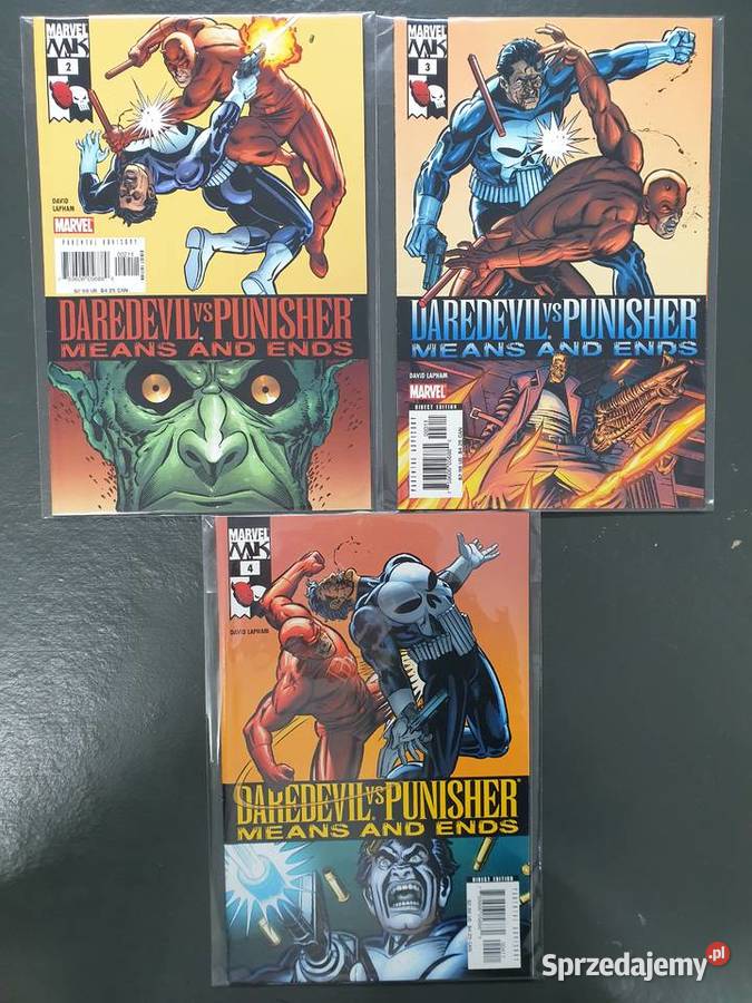 Daredevil Punisher 3 orginalne komiksy Marvel Gdynia sprzedam