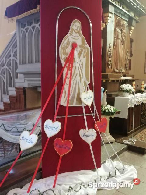Postać Pana Jezusa z sercem dekoracja Pierwsza Dekoracje i ozdoby wielkopolskie Dobrzyca sprzedam