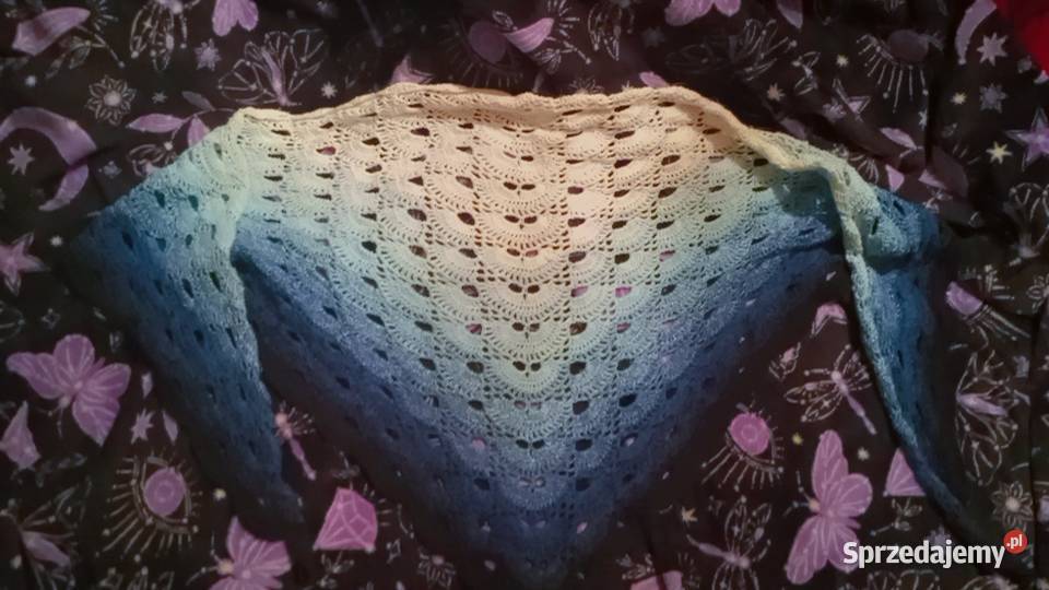 Szydełkowana chusta gradientowa kujawsko-pomorskie