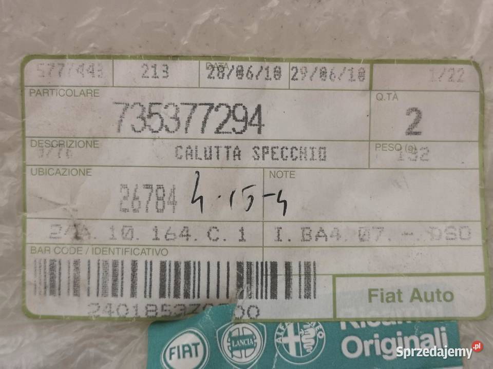 OBUDOWA LUSTERKA LEWEGO LANCIA YPSILON 20032011