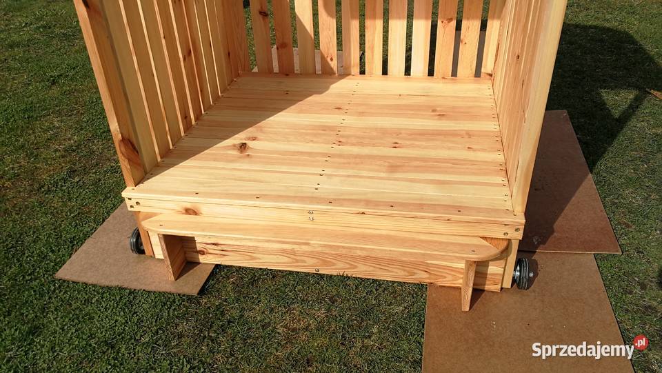 Piaskownica drewniana z domkiem ogrodowy domek świętokrzyskie