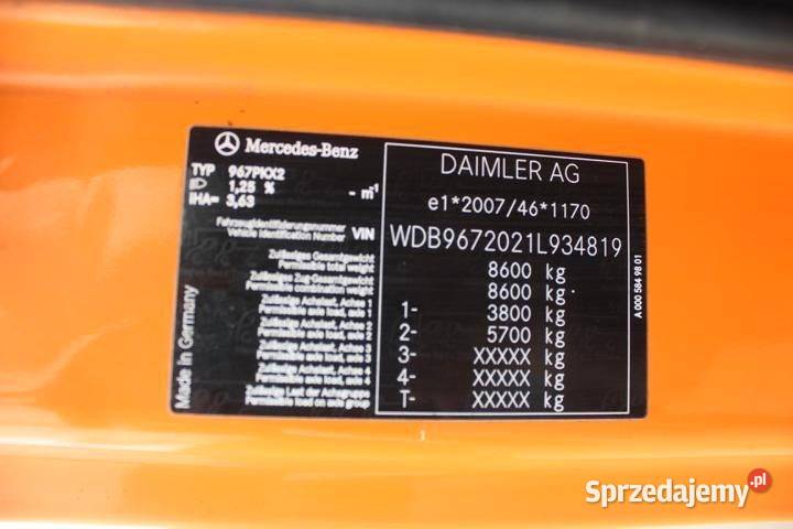 Bramowiec 4x2 Eur 6 Mercedes Atego tez leasing Warszawa sprzedam