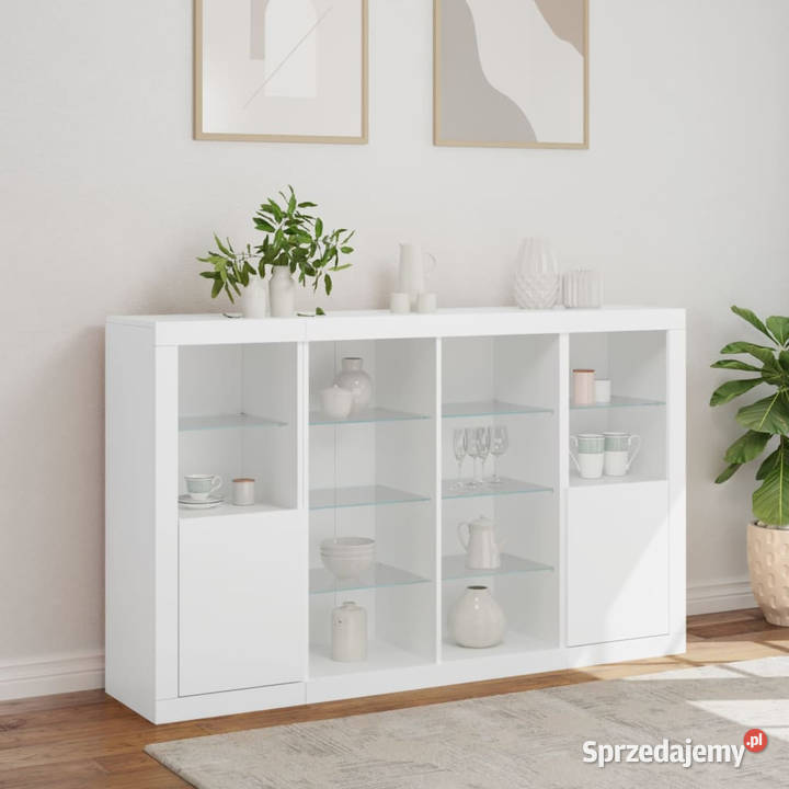 Szafki z oświetleniem LED 3 białe WM3209135