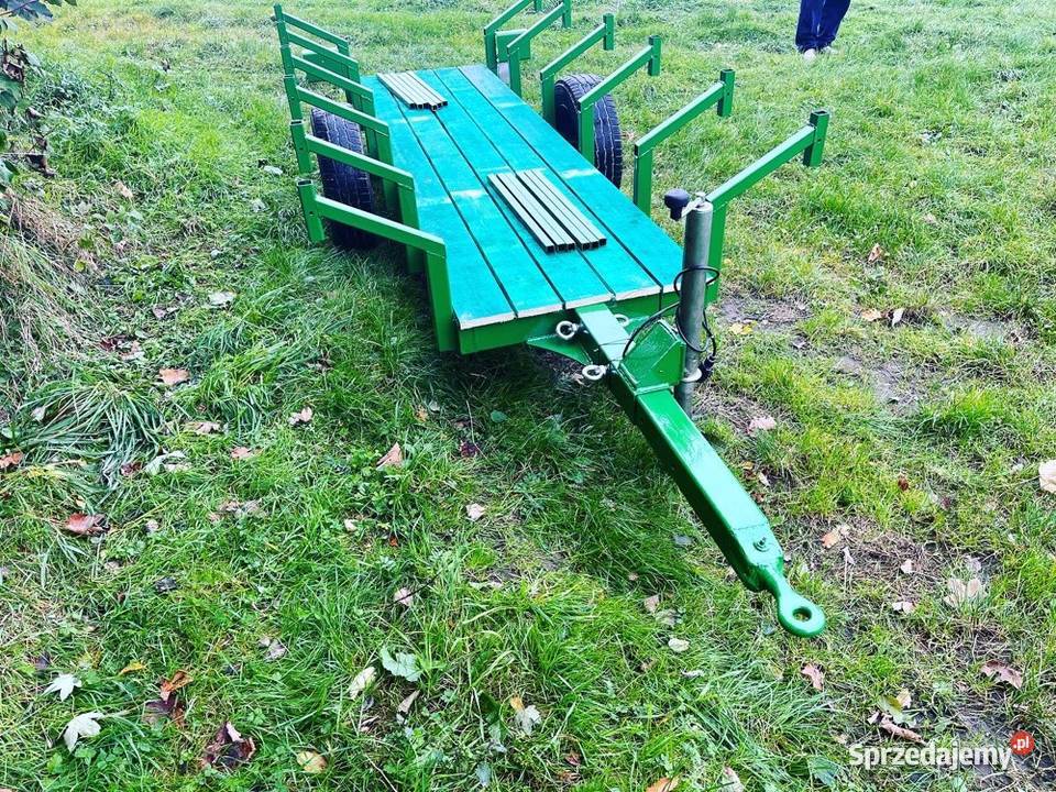 Mała przyczepa leśna do mini ciągnika przyczepka Olkusz