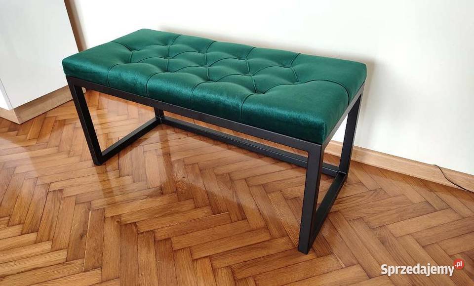 Ławeczka loft siedzisko pufa stalowa loftowa 40cm