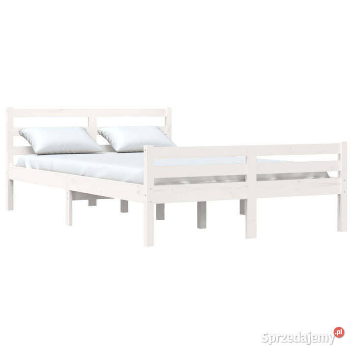 Rama łóżka biała lite drewno 140 x 200 WM814820 205cm