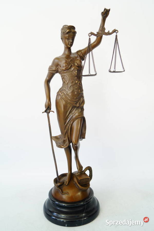 Temida Bogini sprawiedliwości figura z brazu Gizałki