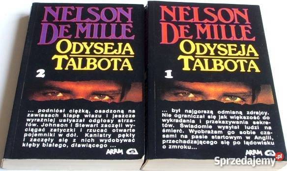 ODYSEJA TALBOTA Nelson de Mille 2 tomy fa thrillery, sensacyjne Goleniów