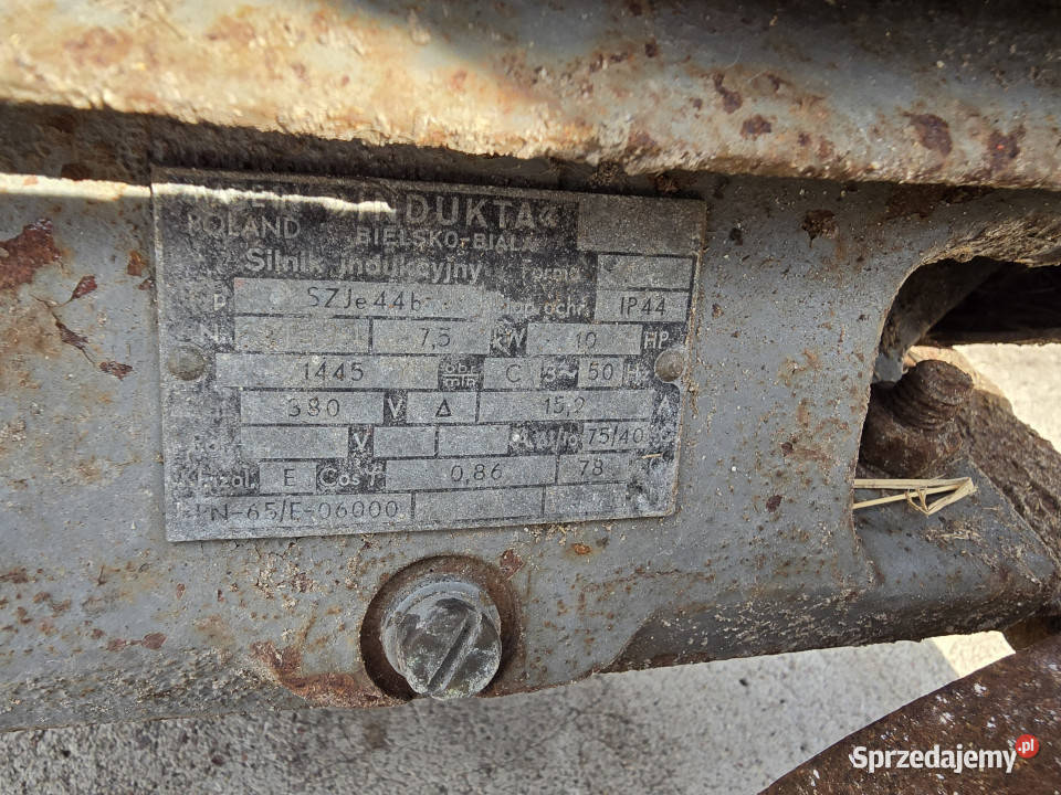 Silnik elektryczny 75 kW INDUKTA SZJe44b Rok produkcji 1978 Korpele