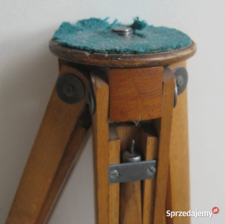 Statyw drewniany i mosiężny Antyki