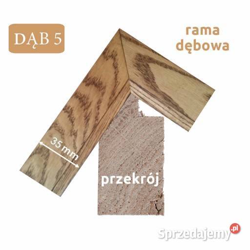 Rama dębowa na obraz grafikę foto 40x70 Rakszawa