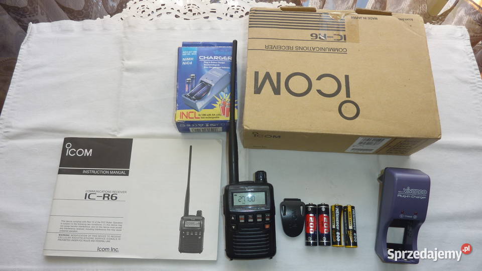 Skaner radiowy ICOM ICR6Stan kompletnymało Łódź