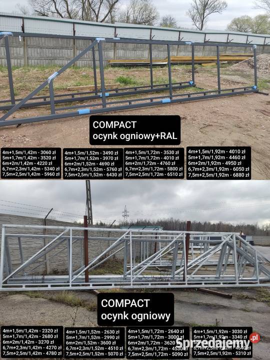 Nowość Brama przesuwna z panelem aluminiowym 4m Bramy łódzkie