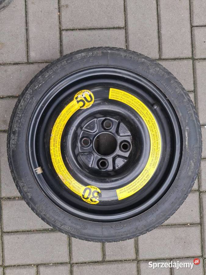 KOŁO DOJAZDOWE NOWE 4x100 opona 10570R14 OE Łódź