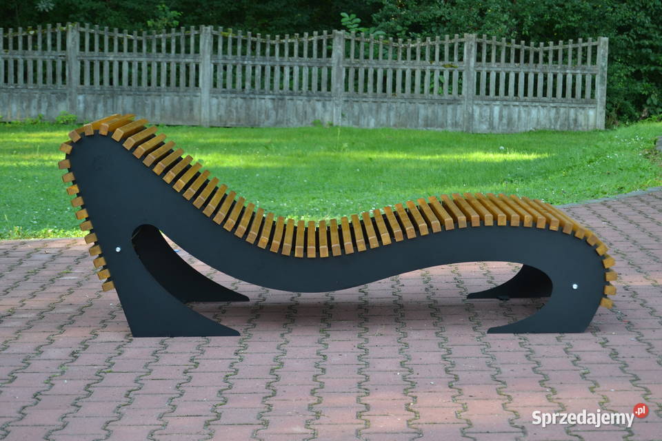 Leżak miejski parkowy stalowo drewniany L004 Leżaki i leżanki małopolskie sprzedam