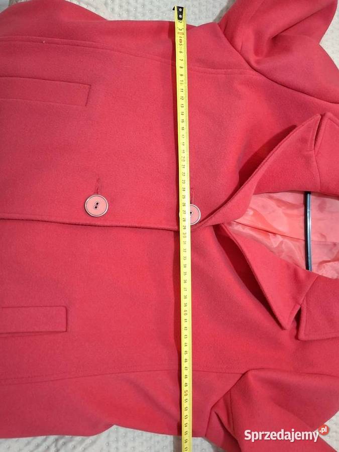 42 Płaszcz jesiennozimowy różowo malinowynowy Braniewo