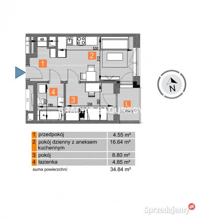 Sprzedam mieszkanie 3484m2 2pokojowe Kraków małopolskie sprzedam