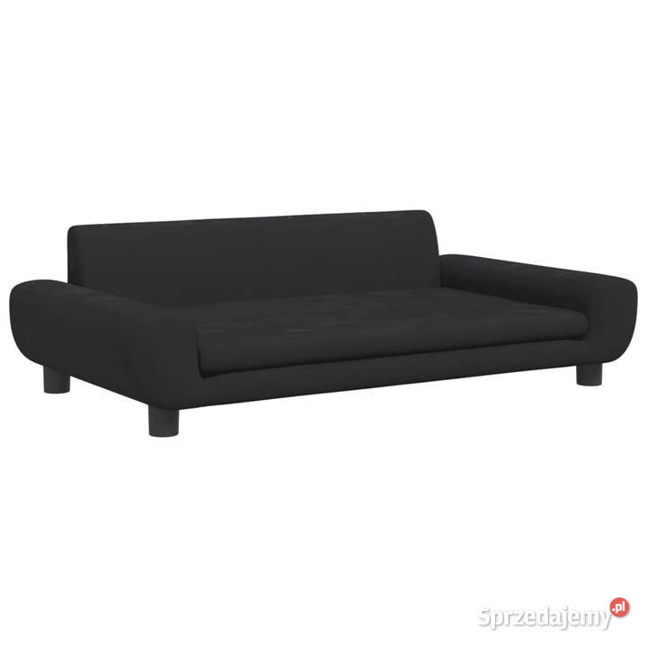 Sofa dzieci czarna 100x54x33 aksamit WM3196383 Warszawa sprzedam