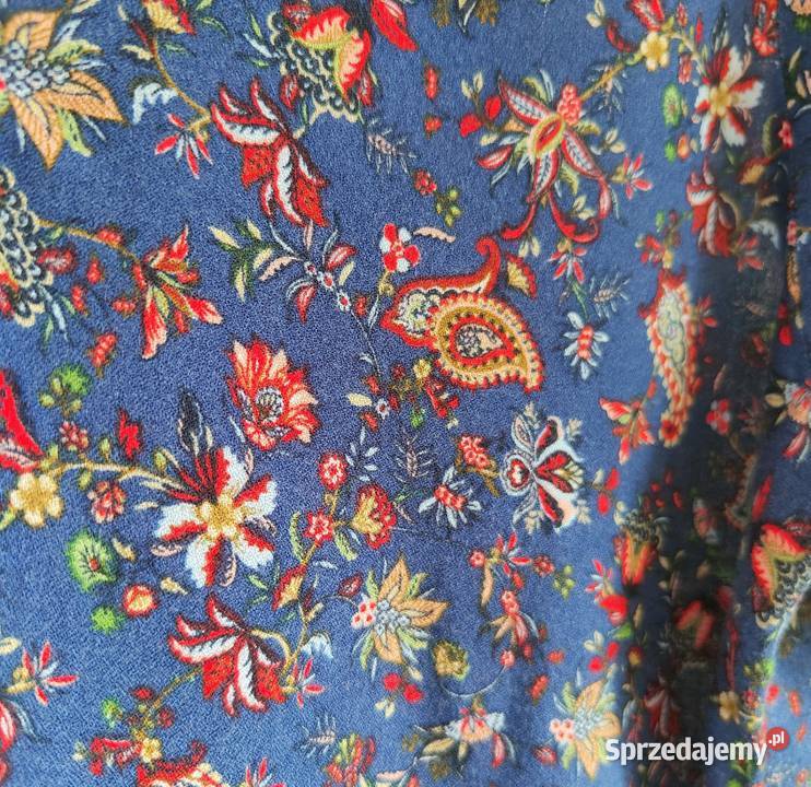Bluzka Esprit 40 L niebieska wzór floral orient Esprit