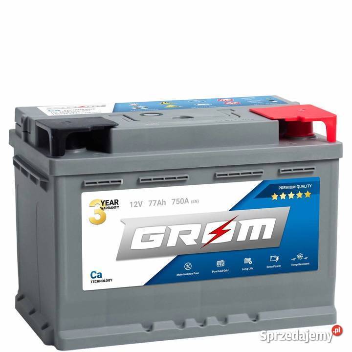 Akumulator GROM Premium 77Ah 750A SOSNOWIEC śląskie