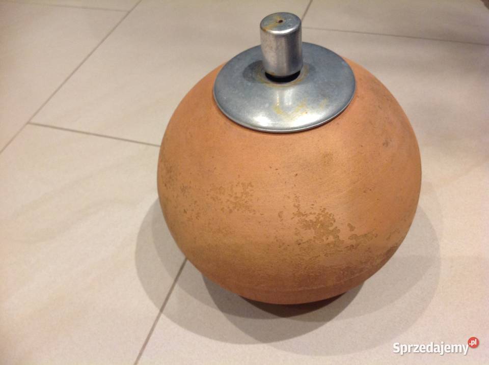 Masywna Lampa Naftowa do Ogrodu Kula Terakota Nowa Sól sprzedam