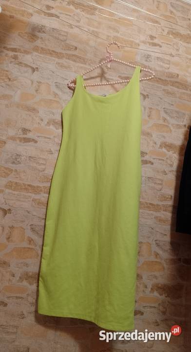 42XL ZARA Neonowa ołówkowa dzianinowa sukienka małopolskie Kraków
