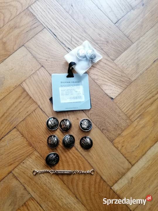 Guziki metalowe z zawieszką Gdańsk